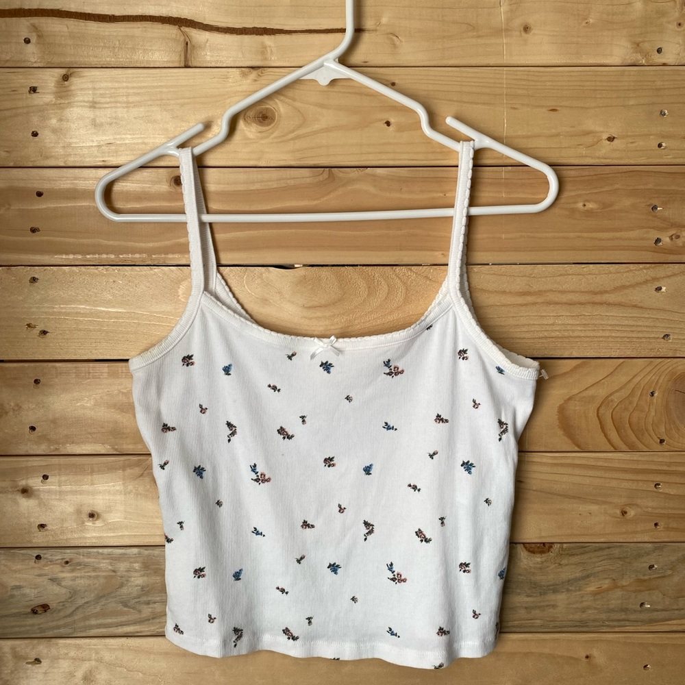 Levis cropped spaghetti strap